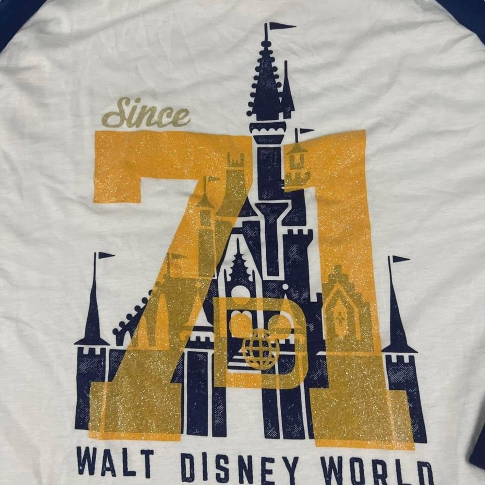 Disney Parks Top Womens Size XXL White Blue Baseball Long‎ Sleeve Casual Classic - Picture 3 of 8